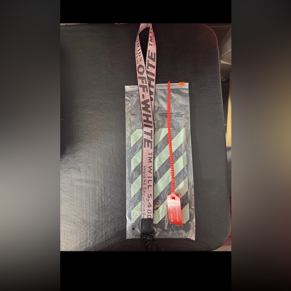 NEW Off-White Pink and Black Lanyard